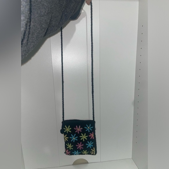 Vintage Crossbody crotchet bag woven bag floral bag y2k bag travel bag - Picture 12 of 12